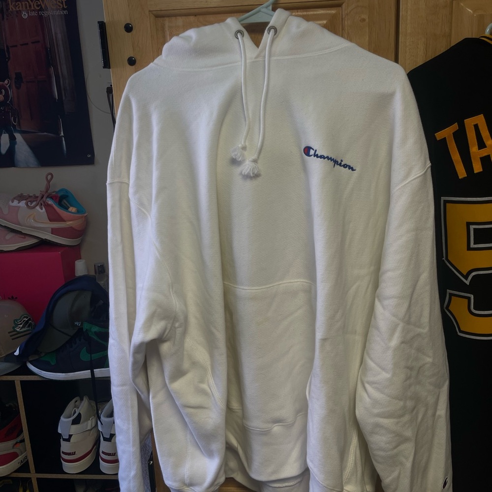White Champion hoodie